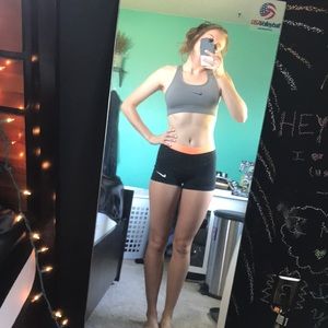 Black Nike Spandex with Neon Orange Band